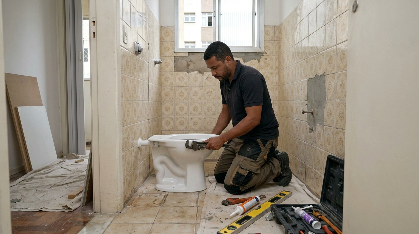 Reforço de vedação sanitária em Uberaba-MG